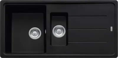 Immagine prodotto di Lavello Franke BASIS BFG 651 in BLACK MATT con scolapiatti in acciaio inox / foro 950 x 480 mm
