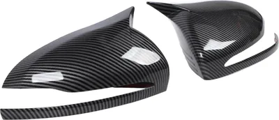 Produktbild von 1 Paar Carbonfaser-Seitenspiegelabdeckung links rechts Ochsenhorn-Rückspiegelkappe Ersatz für Benz C-Klasse W205 2014-2021