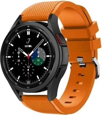 Produktbild von Strap-it Samsung Galaxy Watch 4 Classic 46mm Silikonarmband (Orange)