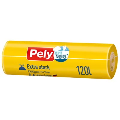 Immagine prodotto di Sacco a coulisse Pely clima neutro extra forte 120 litri 8 pezzi