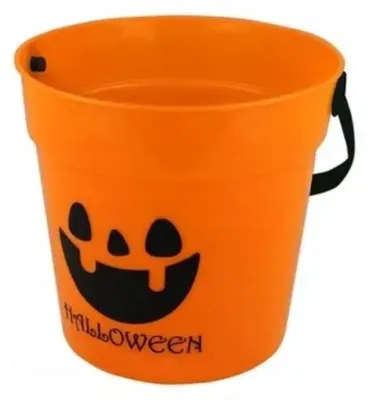 Productafbeelding van Halloween Snoepemmer Pompoen Oranje 13 cm