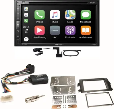 Produktbild von Pioneer AVH-Z5200DAB Android Auto Carplay Einbauset für Suzuki SX4 Fiat Sedici
