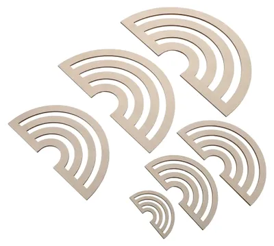 Produktbild von 6 Holzringe zum Basteln für kreative Projekte
