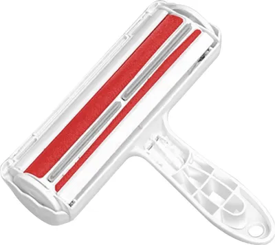 Image de Intirilife éliminateur de poils d'animaux en rouge - rouleau à peluches pour poils de chiens et de chats, rouleau à peluches réutilisable