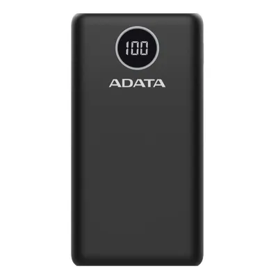 Produktbild von ADATA P20000QCD, 20000 mAh, Lithium Polymer (LiPo), Quick Charge 3.0, 15 W, Schwarz