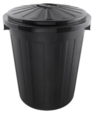 Image de Poubelle Keeeper Supermax avec couvercle 50 litres gris plastique 55 cm