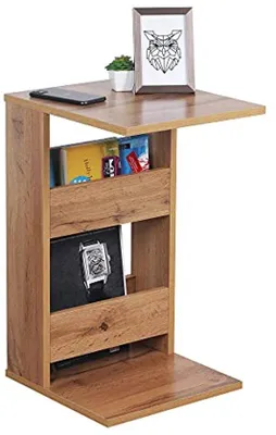 Produktbild von Beistelltisch C-Form 35 x 60 x 40 cm - Eichenbraun