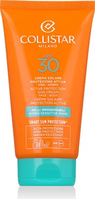 Produktbild von Collistar Active Protection Sun Cream Face Body SPF30, Sonnenschutzcreme, Gesicht & Körper, Tube, Anti-Aging, Feuchtigkeitsspendend, Schutz, Glättend, Empflindliche Haut, 150 ml