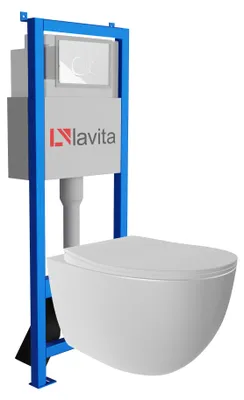 Produktbild von LAVITA WC-Set MONDO LAV 101 LAV 200.4.1 spülrandlos Weiß
