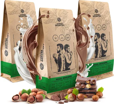 Produktbild von Coffee Broastery - Kaffeebohnen Brazil Mogiana 3 x 1kg - Frisch Geröstet - Spezialitäten Kaffee - 100% Arabica - Mittelhelle Röstung - Ganze Bohne