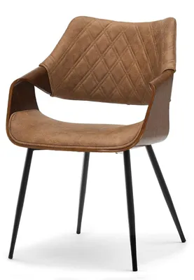 Produktbild von Designer-Esszimmerstuhl NENET – braun/walnuss/schwarz