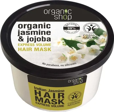 Zdjęcie produktu dla Organic Shop, Maska do włosów, jaśmin i jojoba, 250 ml