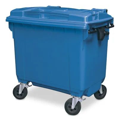 Produktbild von Müllcontainer/MGB 660 Liter, blau, EN 840-6, BxTxH 1360 x 765 x 1235 mm