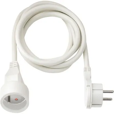 Produktbild von BRENNENSTUHL 3m Verlängerungskabel mit Flachstecker (H05VV-F 3G1.5 Kabel, IP20), Weiß