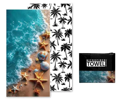 Zdjęcie produktu dla Ręcznik plażowy z mikrofibry, 90x180 cm, szybkoschnący, odporny na piasek, idealny na podróże