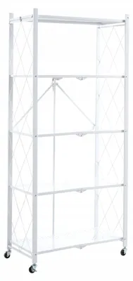 Obrázek produktu pro Vysoký regál na kolečkách SIMKE 3 - bílý