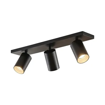 Produktbild von Arcchio Strahler Brinja, schwarz, eckig, Ø 6cm, 3-flg., GU10