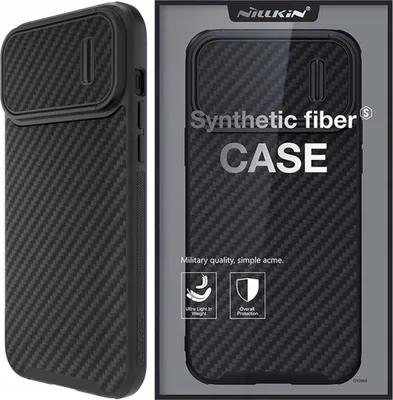 Immagine prodotto di Nillkin Fibra sintetica S Custodia Iphone 14 Pro Max con copertura fotocamera Nero