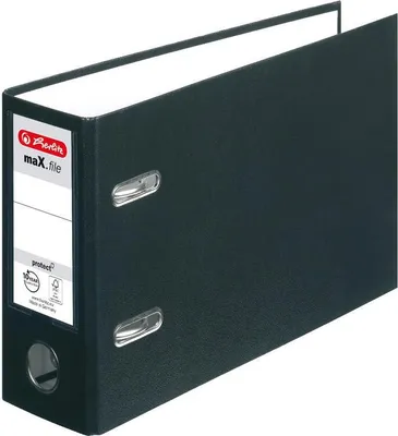 Produktbild von Herlitz Ordner / quer / DIN A5 / 80mm breit / Farbe: schwarz