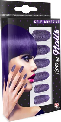 Produktbild von Glitzer Fingernägel violett