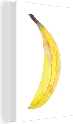 Produktbild von OneMillionCanvasses® - Leinwandbilder - 90x140 cm, Banane - Obst - Aquarell, Wandbilder Kunstdruck Wanddekoration - Wandschmucke - Schlafzimmer