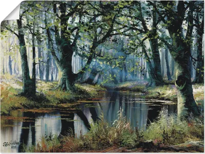 Produktbild von ARTland Poster Ruhe von den Bäumen Größe: 40x30 cm
