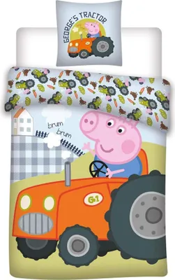 Produktbild von Bettwäsche Peppa Pig Georges Trak. wendbar 100x135cm 100% BW