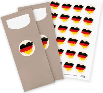 Produktbild von itenga 24x Bestecktaschen + Sticker Flagge Deutschland
