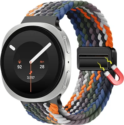 Image de Bracelet en nylon magnétique, compatible avec les montres Samsung Galaxy Watch 9 de 40 mm, 44 mm et 46 mm, bracelet de remplacement
