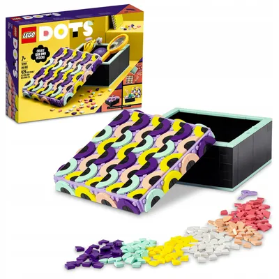 Produktbild von LEGO 41960 DOTS Große Box, Bastelset für Schmuckkästchen