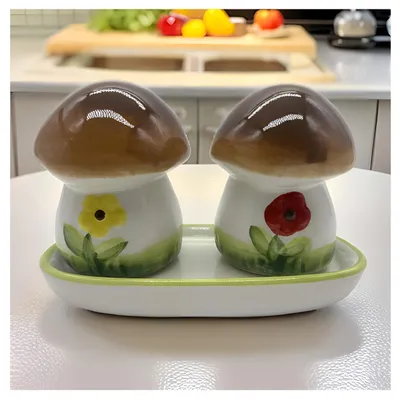 Productafbeelding van Zout- en peperstrooier set - Aardbeivorm - Kruidenpotjes voor de keuken - 2-delig