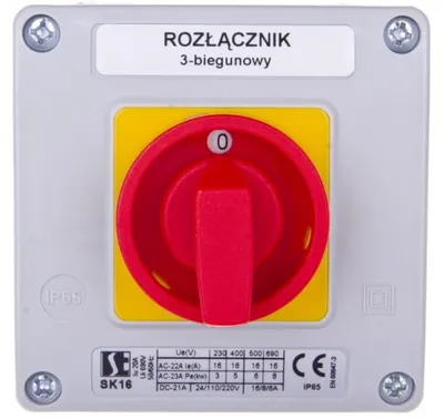 Immagine prodotto di Interruttore a camme 0-1 3P 16A in custodia SK16-2.8211OB11ZC
