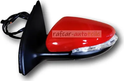 Produktbild von Außenspiegel Spiegel links elektrisch für VW GOLF VI 5K 2008 - rot LY3D