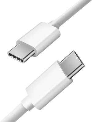 Produktbild von Schnellladekabel USB-C auf USB-C 60 W, 3 A, 1 m USB-C PD - Weiß
