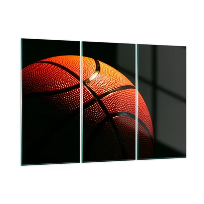 Produktbild von Bilder auf glas - Basketball Spiel Sport - 105x70cm - Glasbilder - Wandbilder - Kunstdruck - zum Aufhängen bereit - Wanddekoration aus Glas - Glas Bilder - Wandbild auf Glas - 3 Teile - GCE105x70-2225