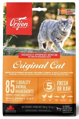 Zdjęcie produktu dla Orijen Cat & Kitten, Kocięta, Każda rasa, Kurczak, Ryba, Indyk, 340 g