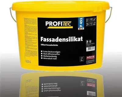 Produktbild von ProfiTec P451 Fassadensilikatfarbe diffusionsoffen weiss matt, 12,5Ltr.