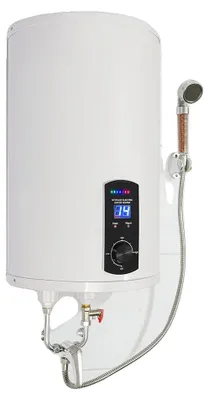 Obrázek produktu pro Elektrický ohřívač vody, výkon 2000 W, objem 30 l, vertikální provedení, teplotní rozsah 25–75 °C, zástrčka EU