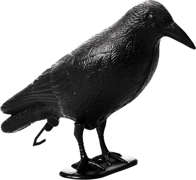 Mini Raven Scarecrow für Balkon und Garten, effektiver Vogelvertreiber, falscher Knacker zur Taubenbekämpfung, 1 Stück