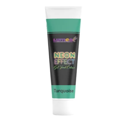 Produktbild von Gel-Lebensmittelfarbe mit Neon-Effekt Neon-Türkis, 30g – Intensiv & mischbar für Fondant, Marzipan, Cremes & mehr