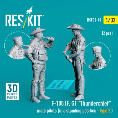 Produktbild von ResKit RSF32-0070 - 1:32 F-105 (F, G) Thunderchief male pilots (in a standing position - type 2) (2 pcs) (3D Printed)