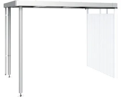 Obrázek produktu pro Přístřešek pro zahradní domek Biohort HighLine H2 282 x 195 cm stříbrný metalický