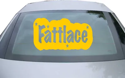 Produktbild von Indigos UG - Aufkleber Heckscheibe & Motorklappe DE2448 - gold - 600x329 mm - Fatlace - Auto Scheiben Fenster Heckklappe Tuning Racing JDM - Die cut