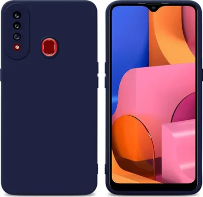 Produktbild von Cadorabo Hülle für Samsung Galaxy A20s Schutz Hülle in Blau TPU Silikon Etui Case Handyhülle