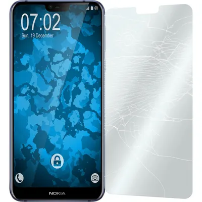 Produktbild von 1er-Pack PhoneNatic Glas-Folie klar  kompatibel mit  Nokia 6.1 Plus - Panzerglas für Nokia 6.1 Plus
