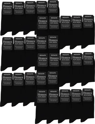 Produktbild von Occulto Herren Schwarze Socken 10-30er Pack (Modell: Hermann)