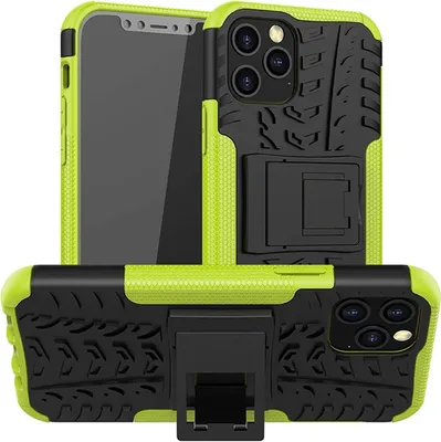 Produktbild von Conie Outdoor Schutzhülle für iPhone 12 Pro Max Hybrid Silikon Hard Case Cover Hülle mit Ständer in Grün