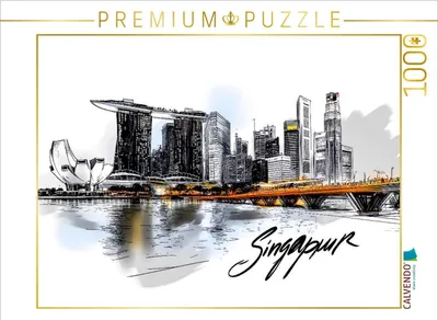 Produktbild von CALVENDO Puzzle Singapur | 1000 Teile Lege-Größe 64x48cm Foto-Puzzle für glückliche Stunden