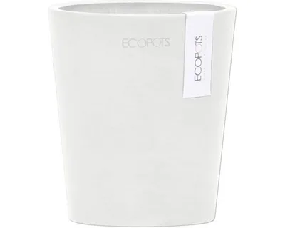 Produktbild von Orchideenvase Orchideentopf Ecopots Morinda Orchidee Kunststoff Ø 11 cm H 12,5 cm weiß