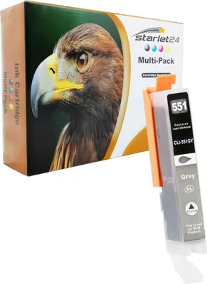 Produktbild von D&C Tintenpatrone ersetzt Canon CLI-551 GREY, kompatibel mit Pixma iP7200, iP7250, iP8700, iP8750, iX6800, iX6850, MX720, MX725, MX920, MX925, MG5400